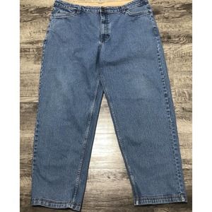 Smiths Workwear Mens 42x30 Jeans Stretch Blue Boots Pants Carpenter Plumber D23